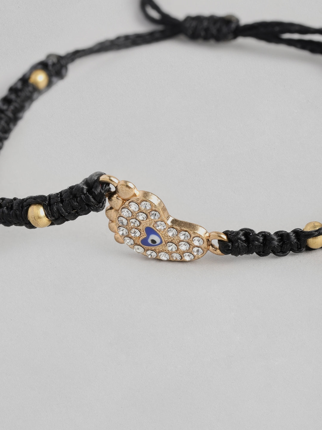 EL REGALO Unisex Black & Gold-Toned Charm Bracelet - for Adults-Unisex
Style ID: 16310034