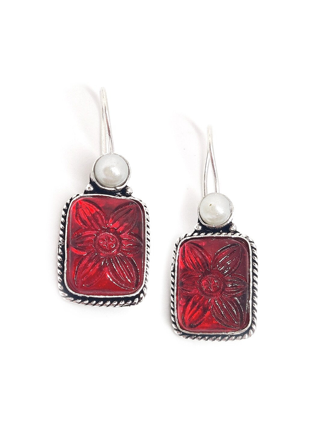 EL REGALO Red Geometric Drop Earrings - for Women and Girls
Style ID: 16851564