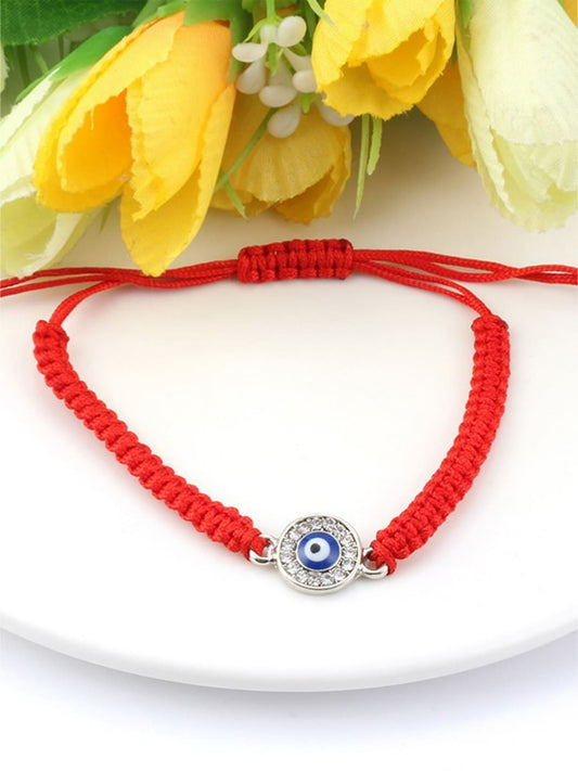 EL REGALO Women Red & Silver-Toned Handcrafted Evil Eye Charm Bracelet - for Women and Girls
Style ID: 17024942