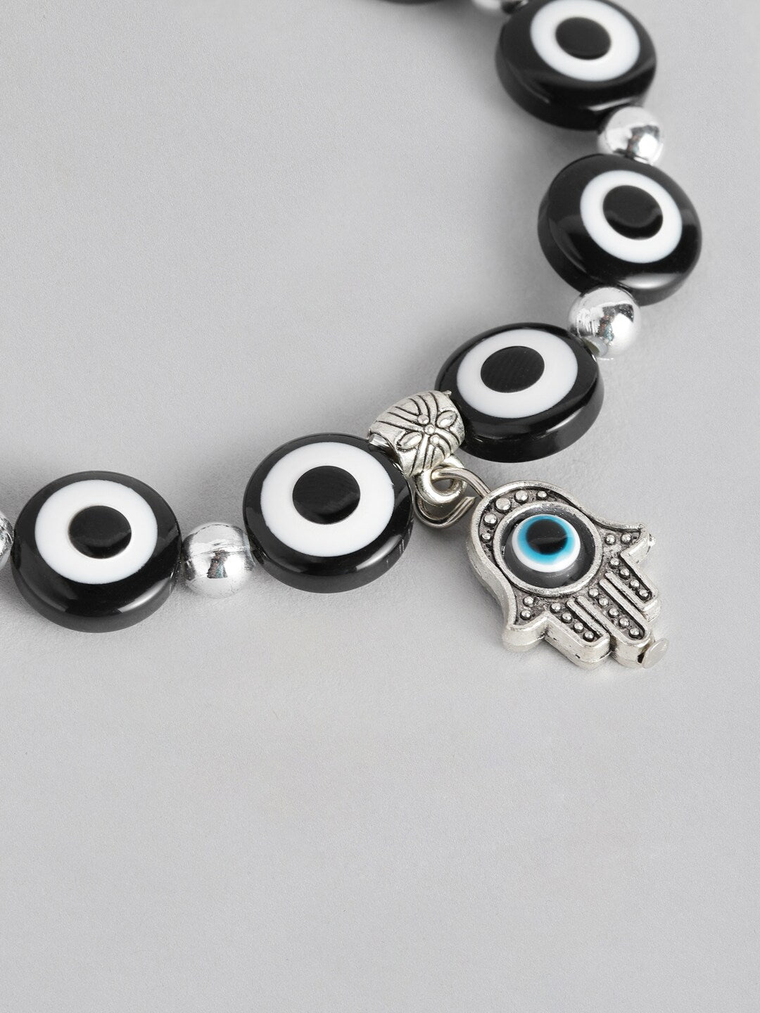 EL REGALO Unisex Black & Silver-Toned Charm Bracelet - for Adults-Unisex
Style ID: 16310056