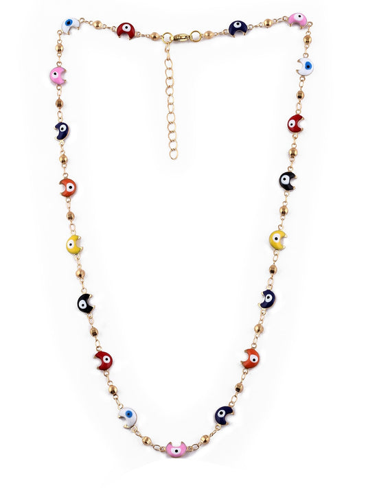 EL REGALO Women Gold-Toned & Pink Hand Painted Chain Necklace - for Women and Girls
Style ID: 17206354