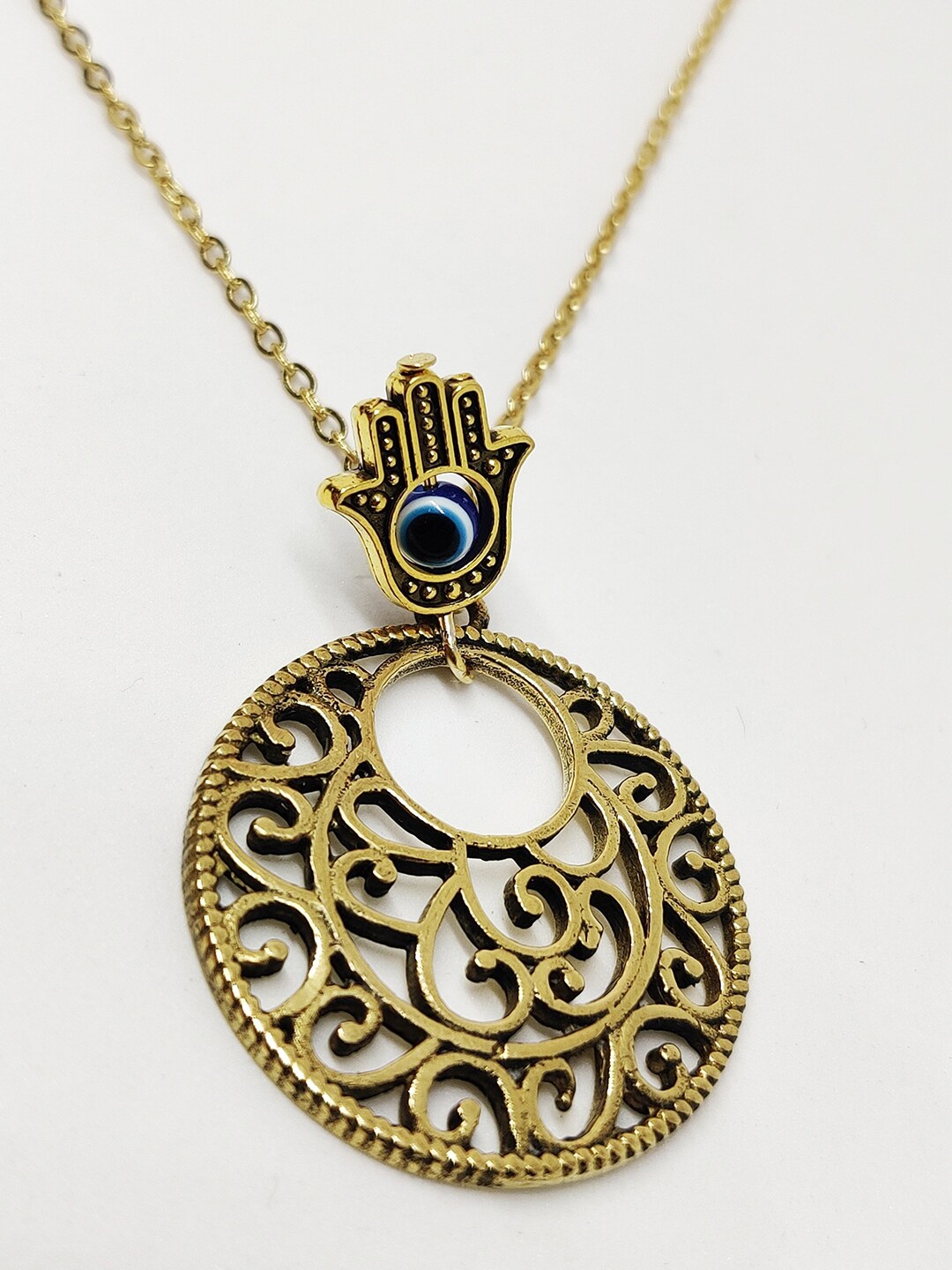 EL REGALO Women Gold Toned & Blue Bohemian Necklace - for Women and Girls
Style ID: 16926706