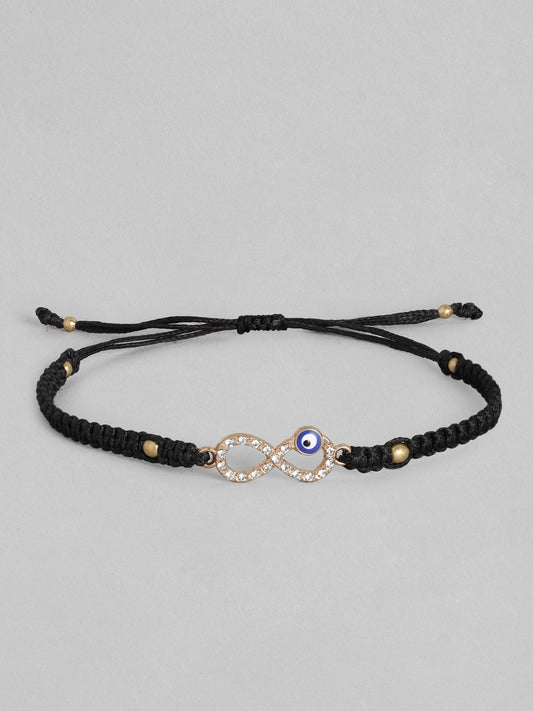 EL REGALO Unisex Black & Gold-Toned Charm Bracelet - for Adults-Unisex
Style ID: 16310052