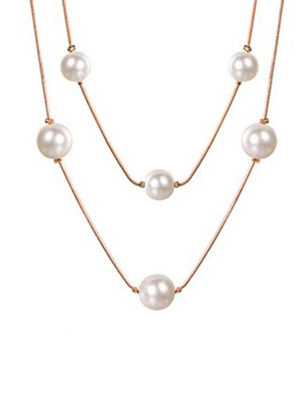 EL REGALO Gold-Toned & White Pearl Layered Necklace - for Women and Girls
Style ID: 17035926