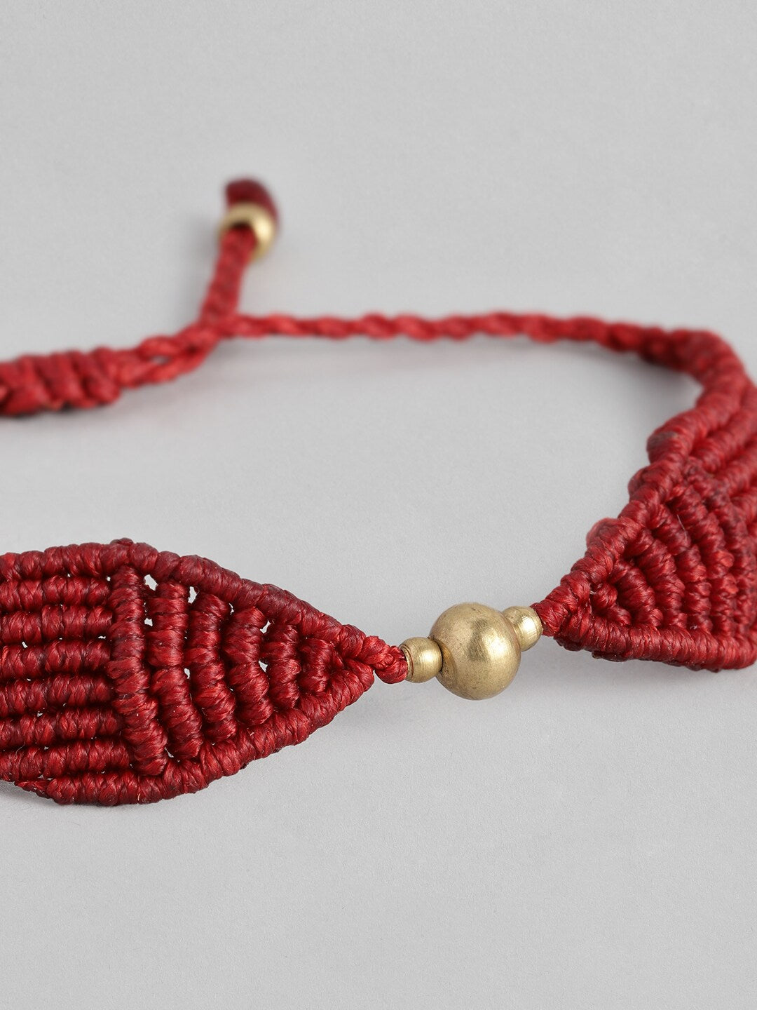 EL REGALO Unisex Maroon & Gold-Toned Macrame Snitch Handcrafted Wraparound Bracelet - for Adults-Unisex
Style ID: 16186532