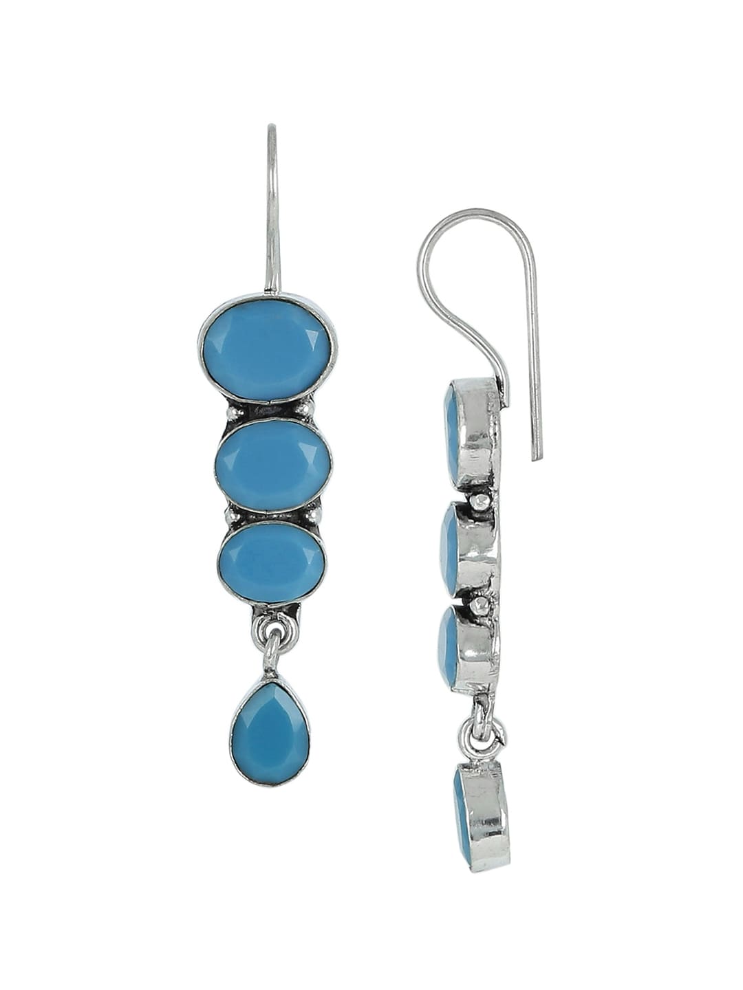 EL REGALO Blue Contemporary Stone-Studded Drop Earrings - for Women and Girls
Style ID: 16991450