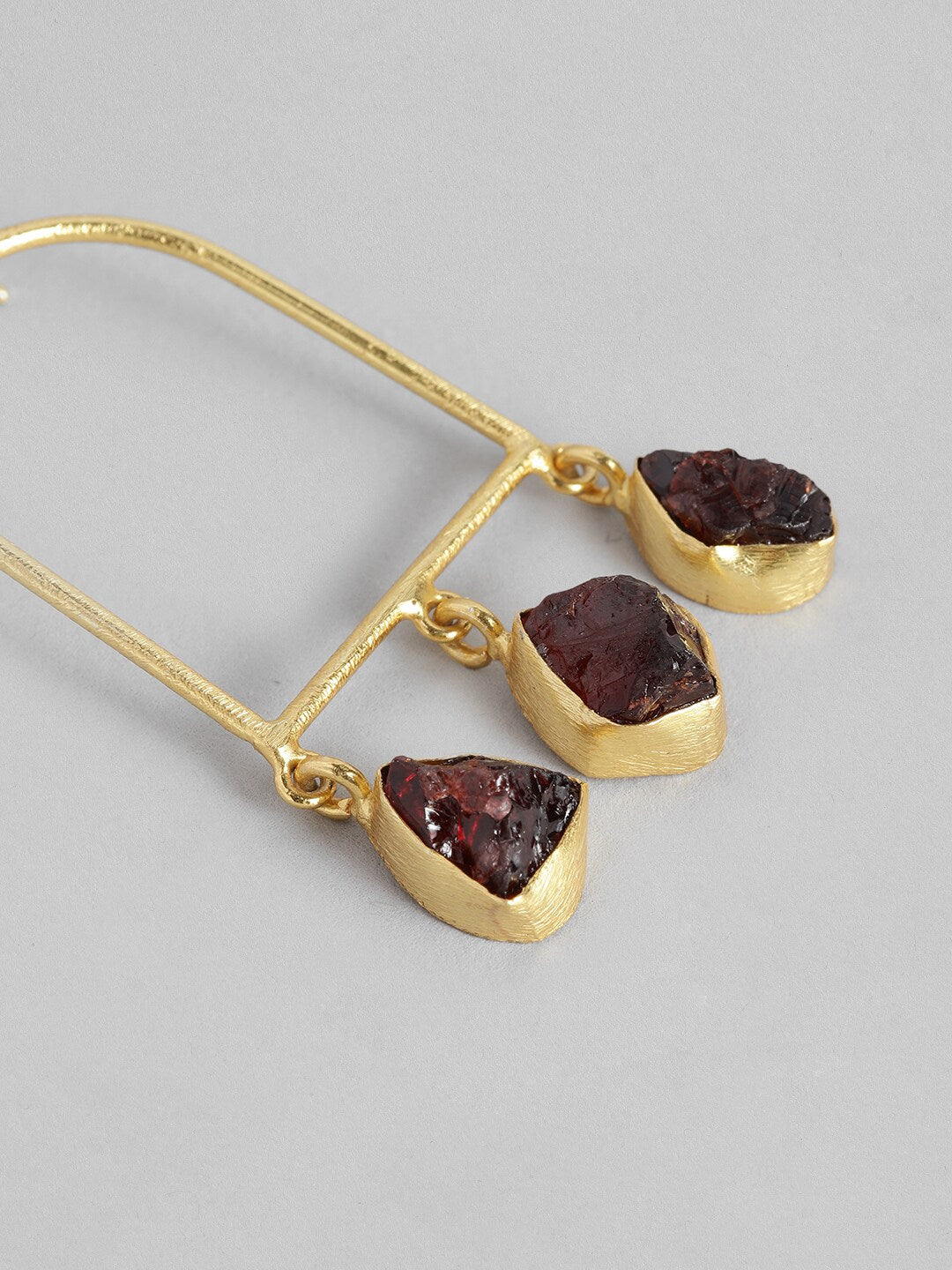 EL REGALO Gold-Toned & Red Geometric Drop Earrings - for Women and Girls
Style ID: 16287430