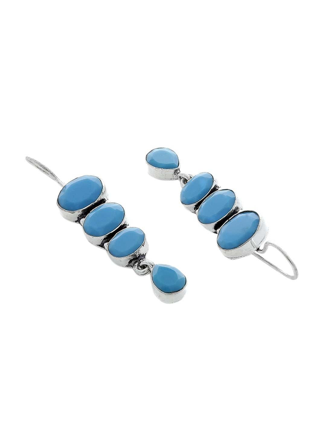 EL REGALO Blue Contemporary Stone-Studded Drop Earrings - for Women and Girls
Style ID: 16991450