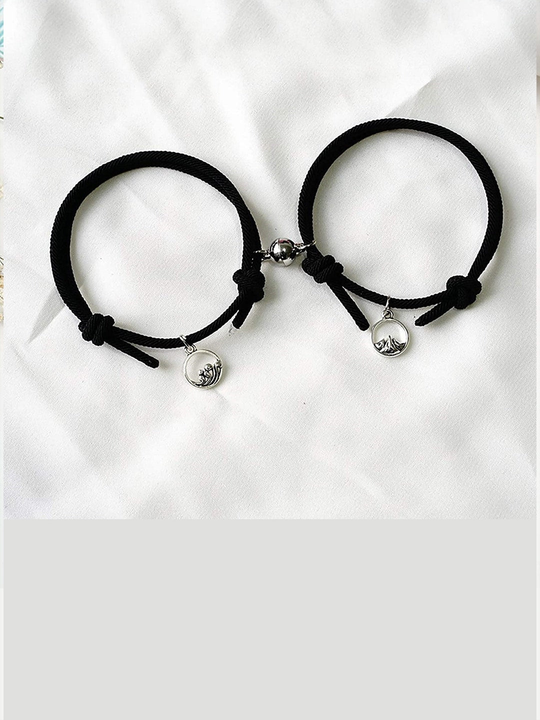 EL REGALO Men Set of 2 Black & Silver-Toned Antique Charm Bracelet - for Men
Style ID: 17047704