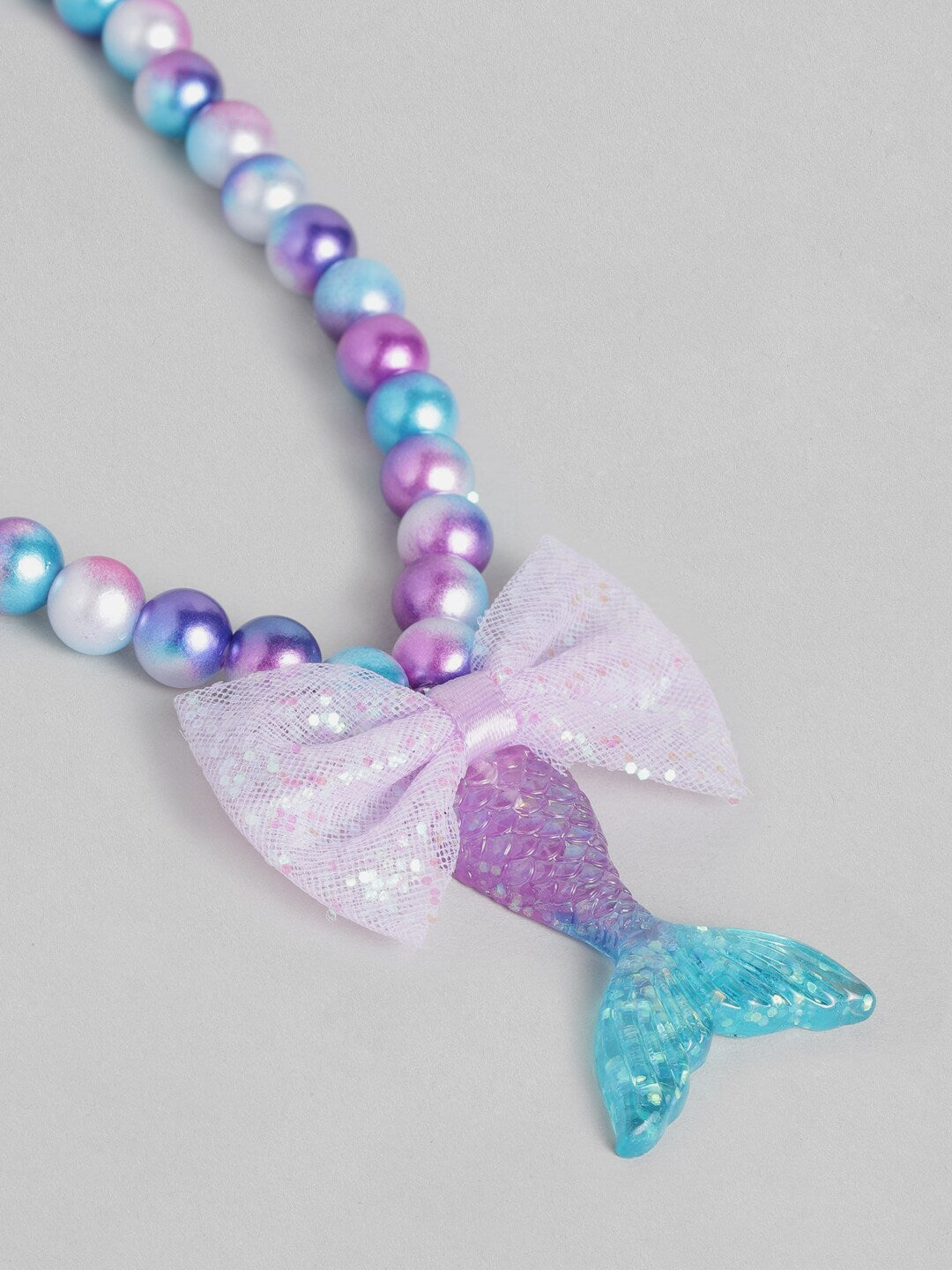 EL REGALO Girls Purple Beaded Mermaid Jewellery Set