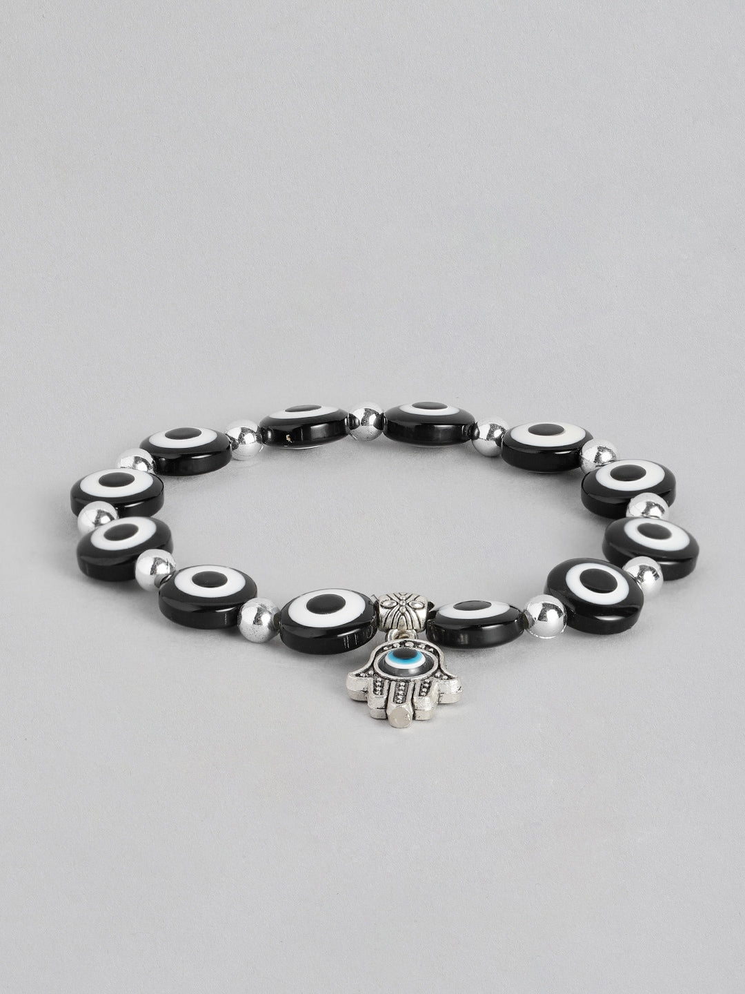 EL REGALO Unisex Black & Silver-Toned Charm Bracelet - for Adults-Unisex
Style ID: 16310056