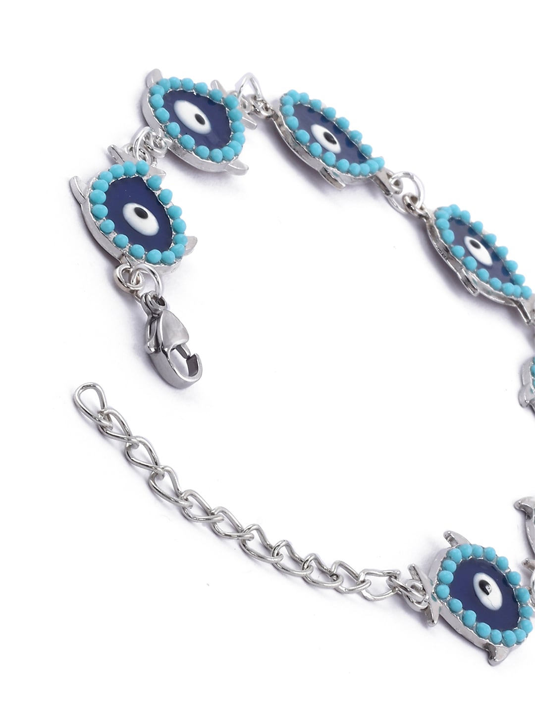 EL REGALO Women Blue & Silver-Toned Evil Eye Charm Bracelet - for Women and Girls
Style ID: 17147888