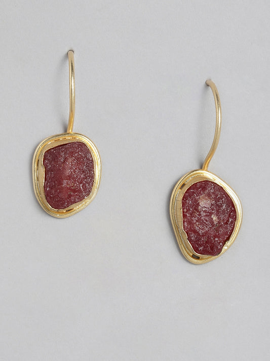 EL REGALO Red & Gold-Toned Garnet Drop Earrings - for Women and Girls
Style ID: 16287434