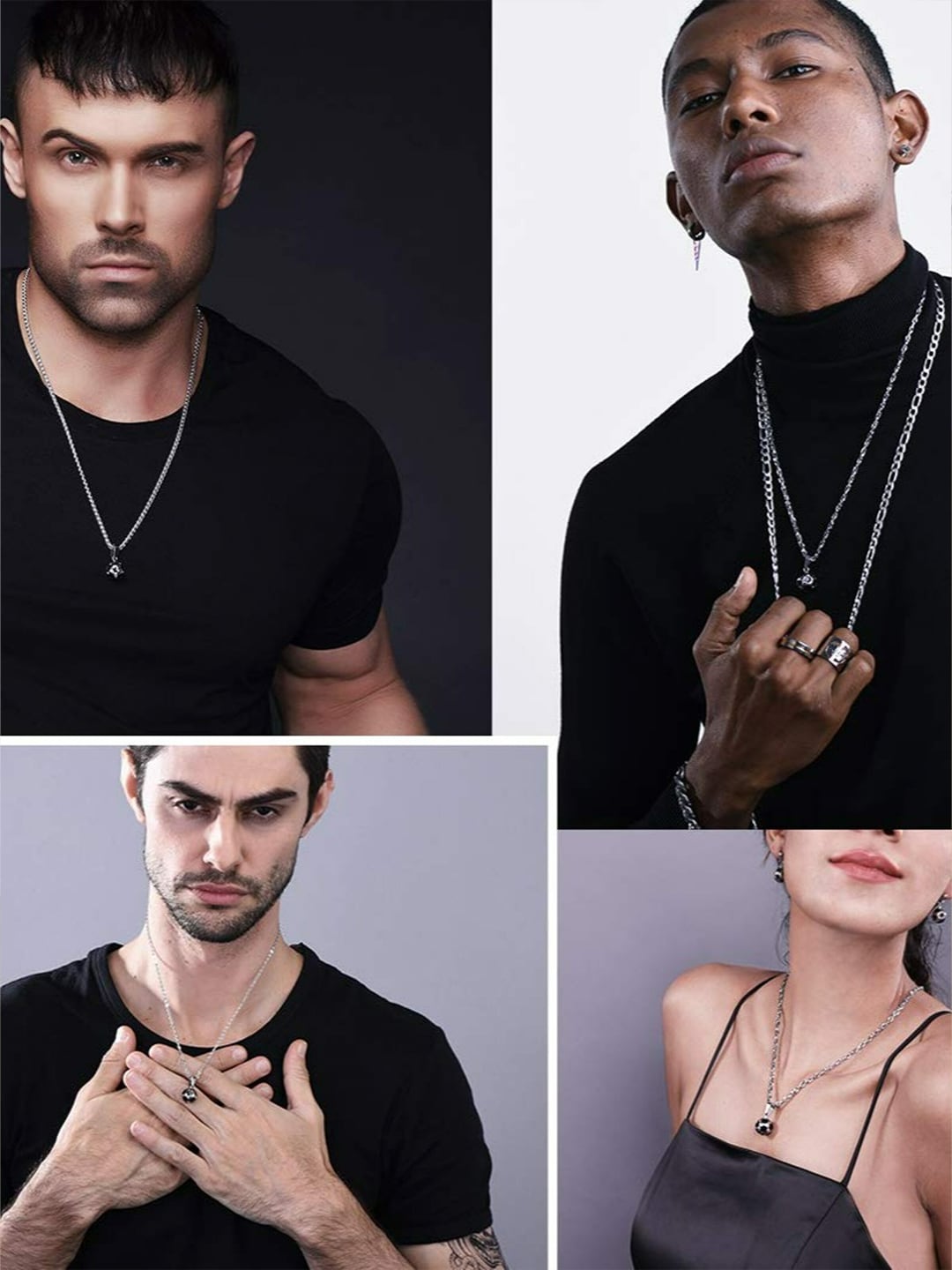 EL REGALO Men Silver-Toned & Black Necklace - for Men
Style ID: 17047664