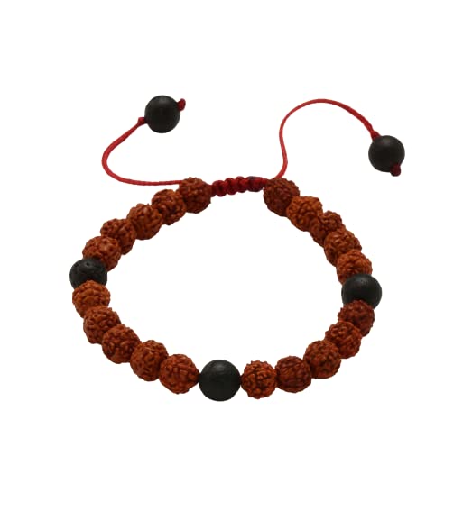 El Regalo Rudraksha Beads Unisex Adjustable Bracelet for Men/ Women/ Girls/ Boys: Handmade Lord Shiva Rudraksha Bracelet