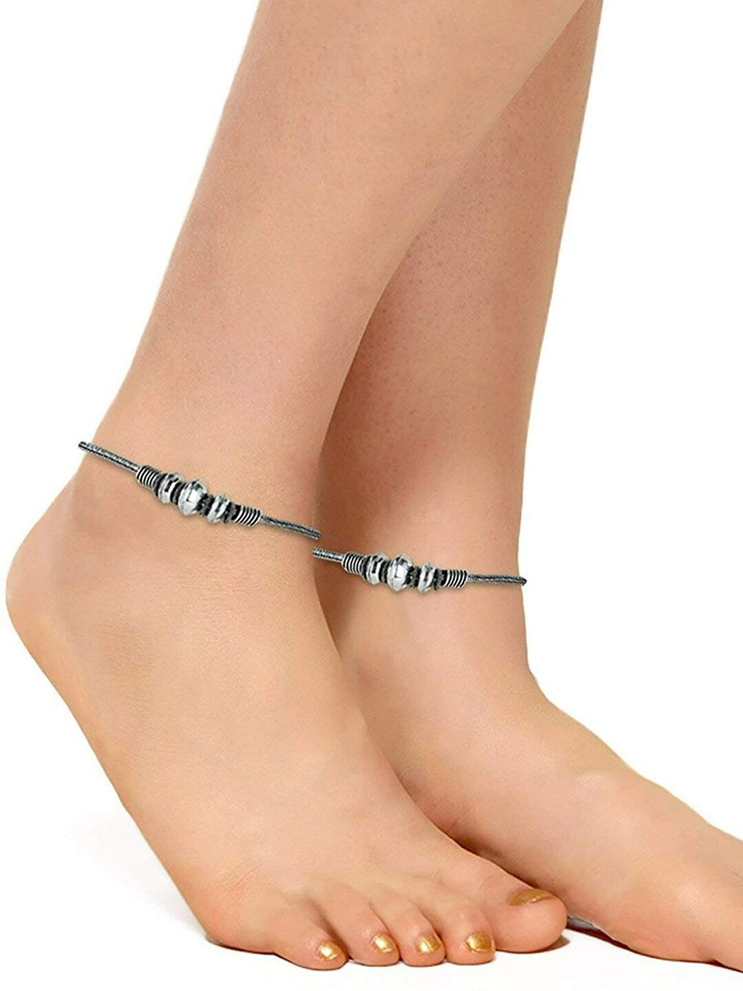 EL REGALO Set Of 2 Silver-Toned & Beaded Anklet - for Women and Girls
Style ID: 17024370