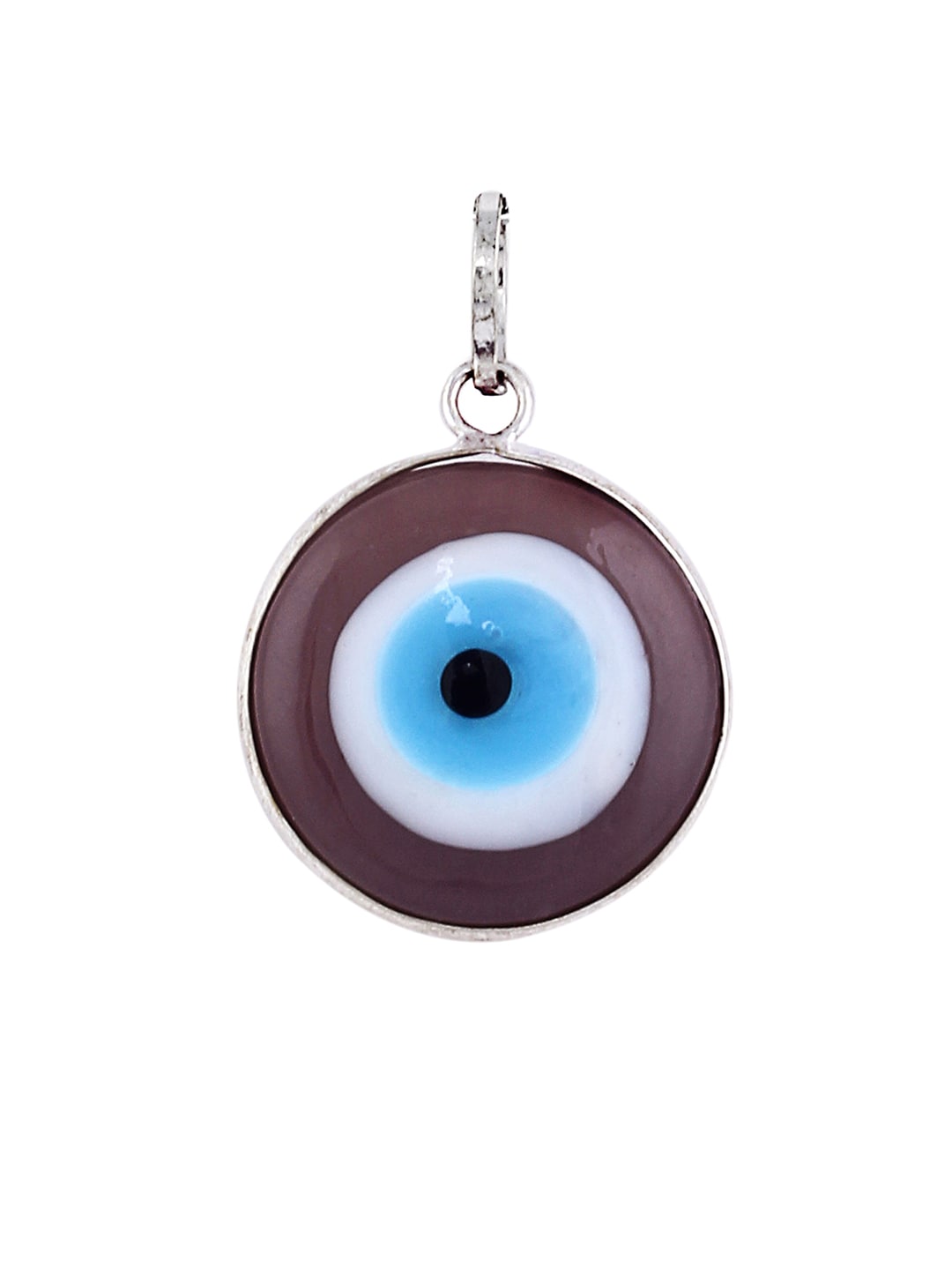 EL REGALO Silver-Toned & Blue Brass Real Stone Evil Eye Pendant Necklace - for Women and Girls
Style ID: 17206348