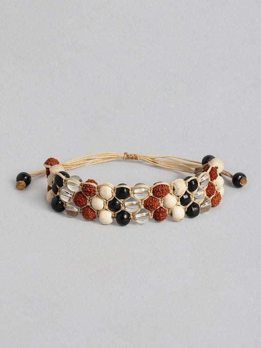 EL REGALO Unisex Multicoloured Wood Temple Wraparound Bracelet - for Adults-Unisex
Style ID: 15980602