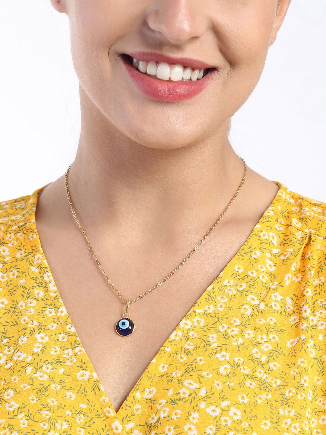 EL REGALO Women Blue Gold-Plated Evil Eye Pendent Necklace - for Women and Girls
Style ID: 17206382