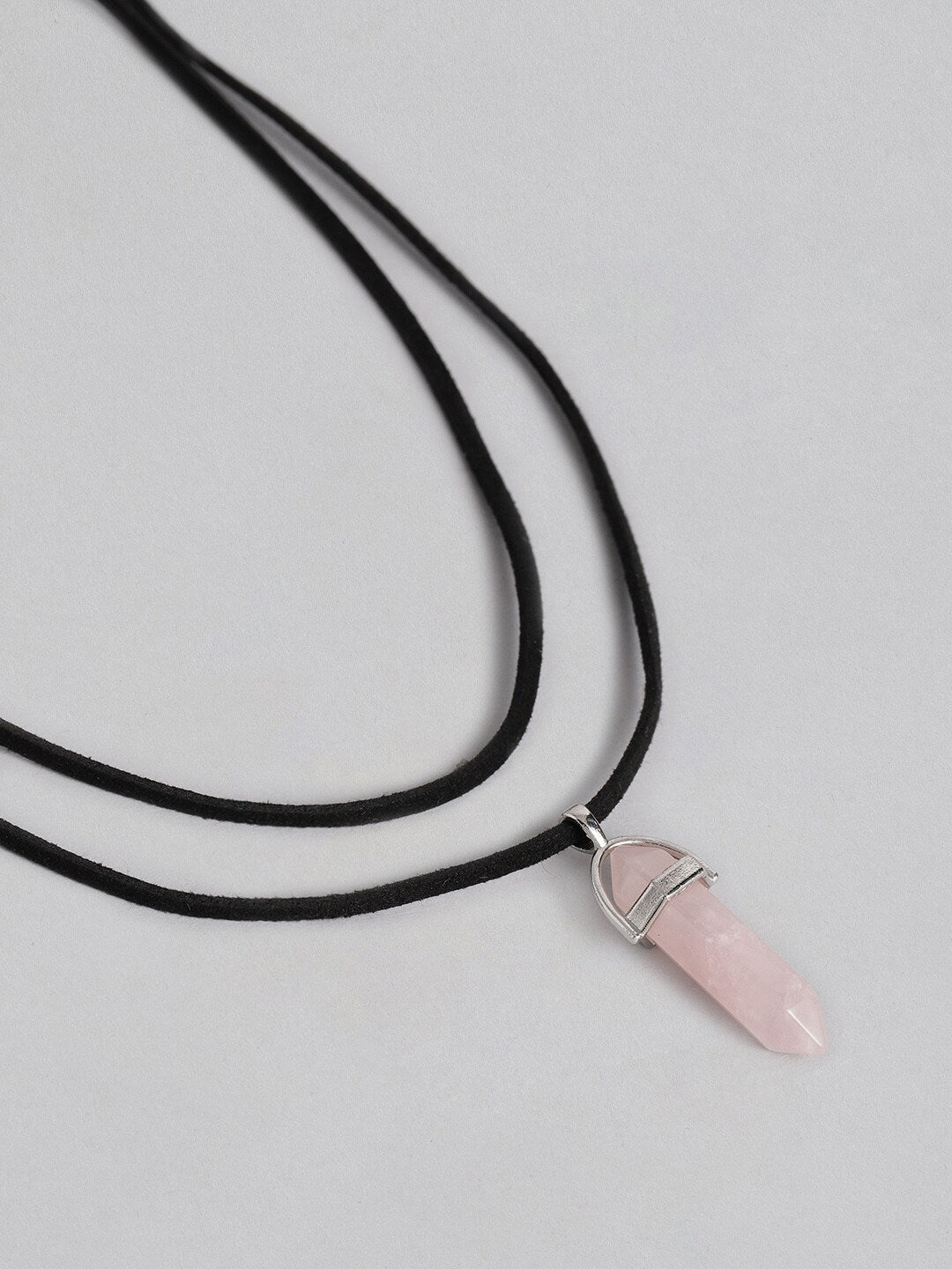 EL REGALO Pink & Black Quartz Bullet Multi-Layered Necklace - for Women and Girls
Style ID: 16216036