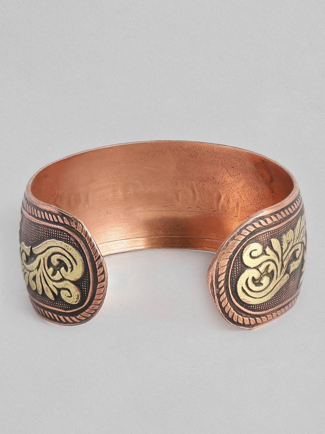 EL REGALO Men Copper-Toned Brass Handcrafted Brass-Plated Cuff Bracelet - for Men
Style ID: 15980610