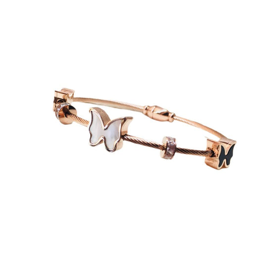 El Regalo Stainless Steel Magnetic Bangle Bracelet for Girls & Women - Stainless Steel Openable Bracelet