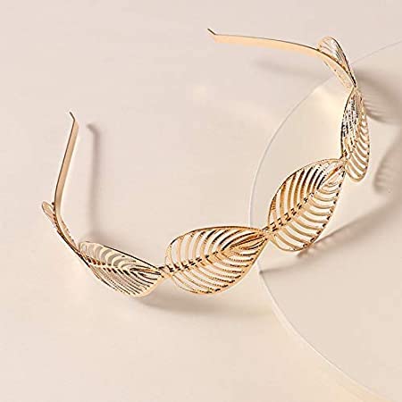 El Regalo's Stylish, Fancy Hairband- Golden Leaves Vintage Crown Style Metal Hairband/ Tiara Hair accessories for Kids/Girls/Teens/Women- Bridal Crown Hairbands