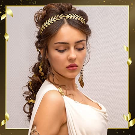 El Regalo's Partywear hairband- Stylish Golden Leaves Vintage Crown Style Metal Hairband/ Tiara Hair accessories for Kids/Girls/Teens/Women- Bridal Crown Hairbands
