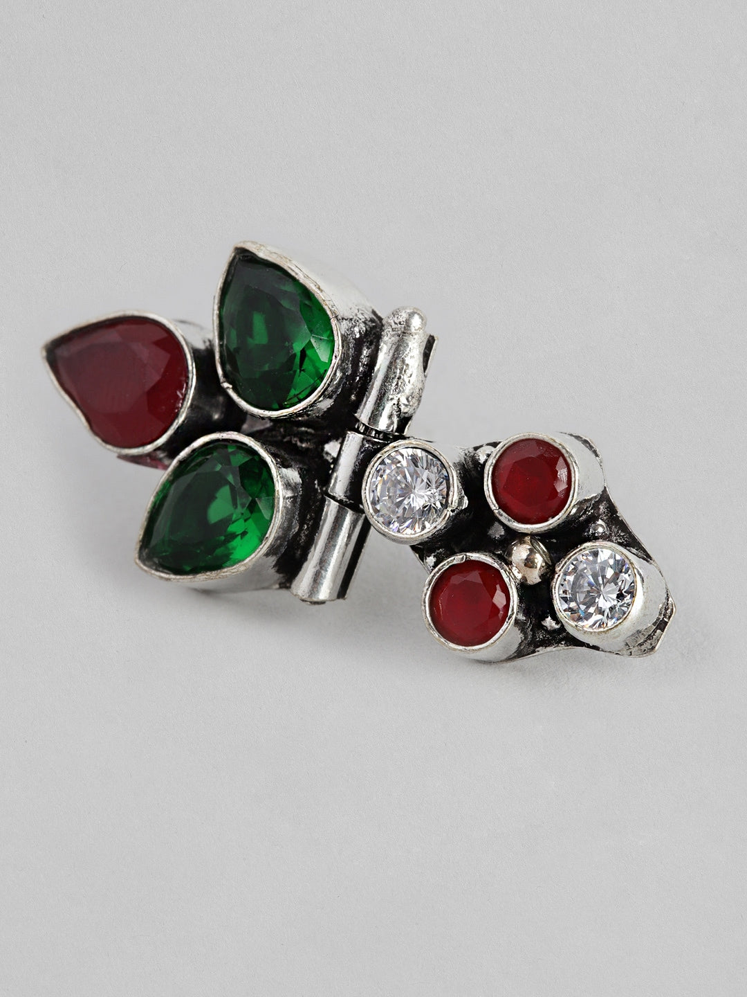 EL REGALO Green & Red Seven Stone Studs Earrings - for Women and Girls
Style ID: 16287436