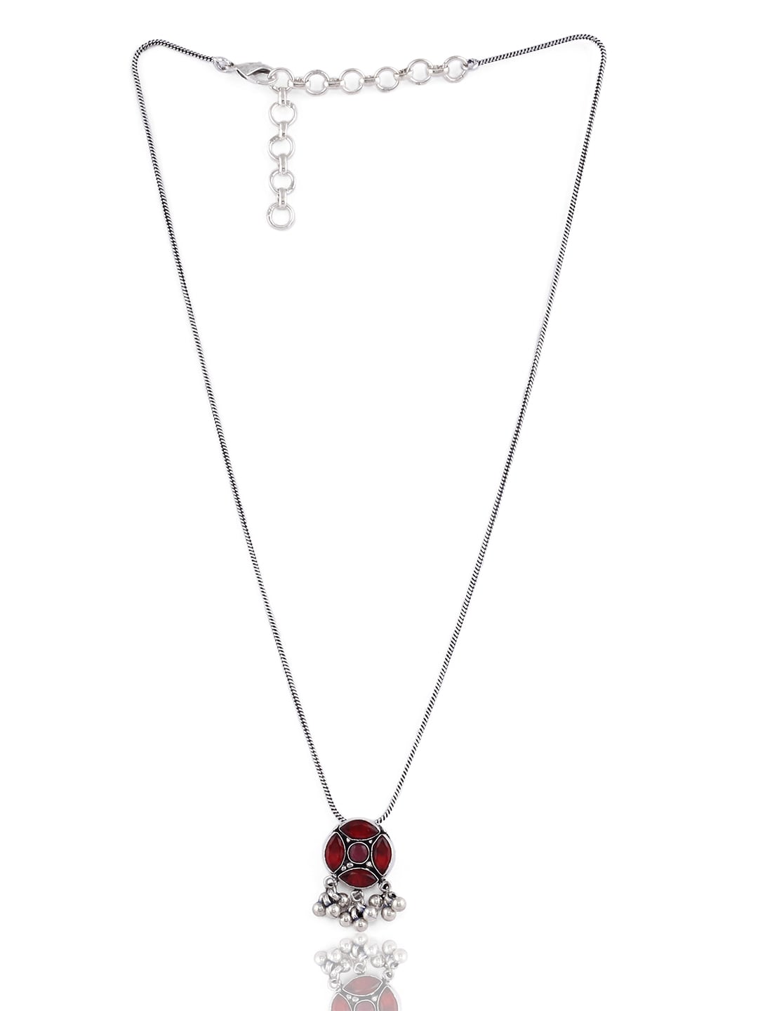 EL REGALO Red & Silver-Toned Handcrafted Necklace - for Women and Girls
Style ID: 17206352