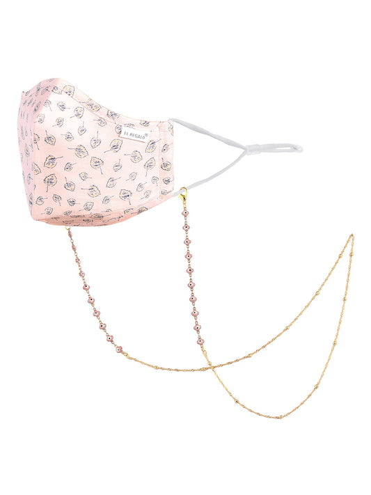 EL REGALO Pink & Gold Lightweight Outdoor Mask Chain - for Women and Girls
Style ID: 17223062