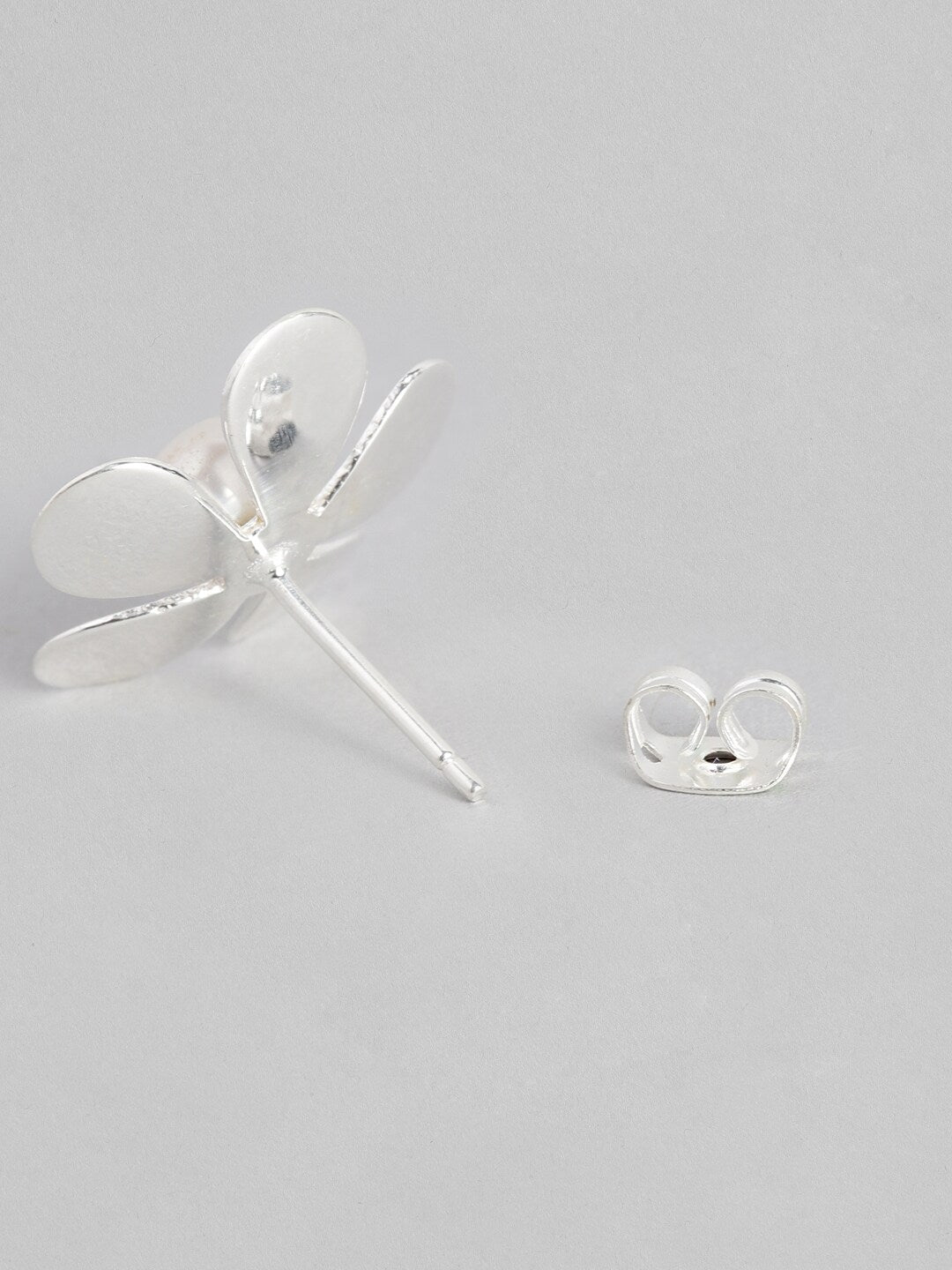 EL REGALO Silver-Toned & White Small Flower Pearl Studs Earrings - for Women and Girls
Style ID: 16287438