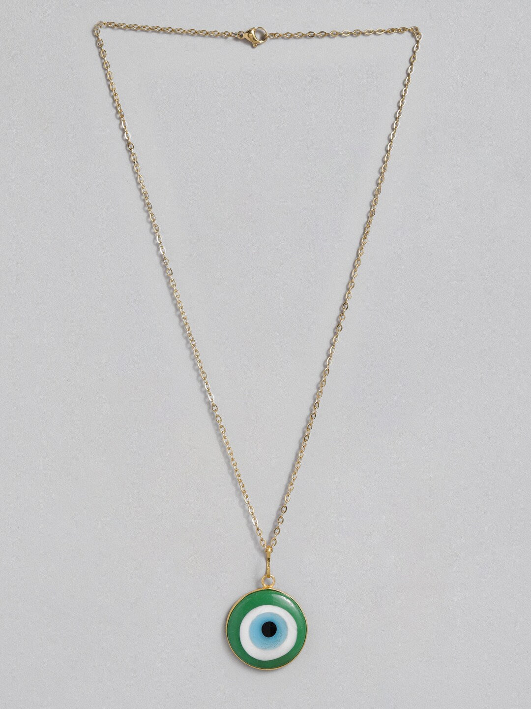 EL REGALO Green & Gold-Toned Evil Eye Bohemian Link Necklace - for Women and Girls
Style ID: 16216014