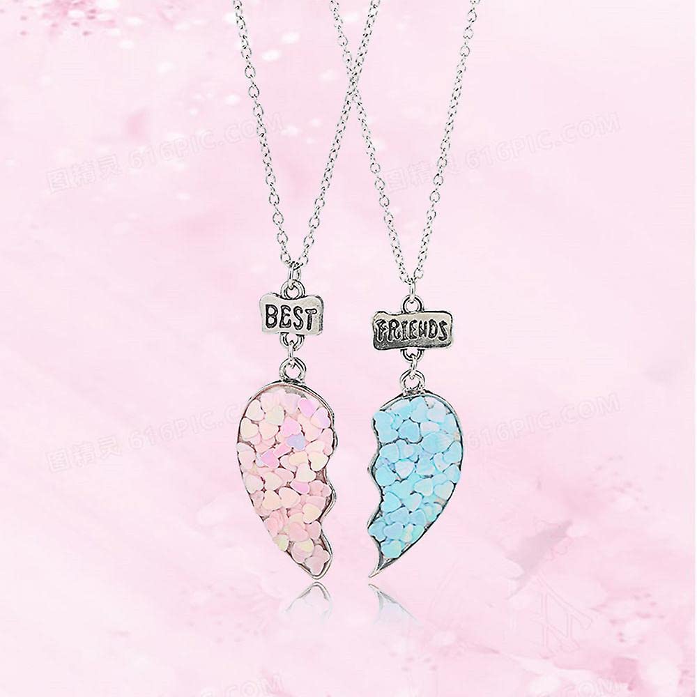Best Friends Silver Waffle Heart Pendant Necklaces - 2 Pack | Bff jewelry, Bff  necklaces, Friend necklaces