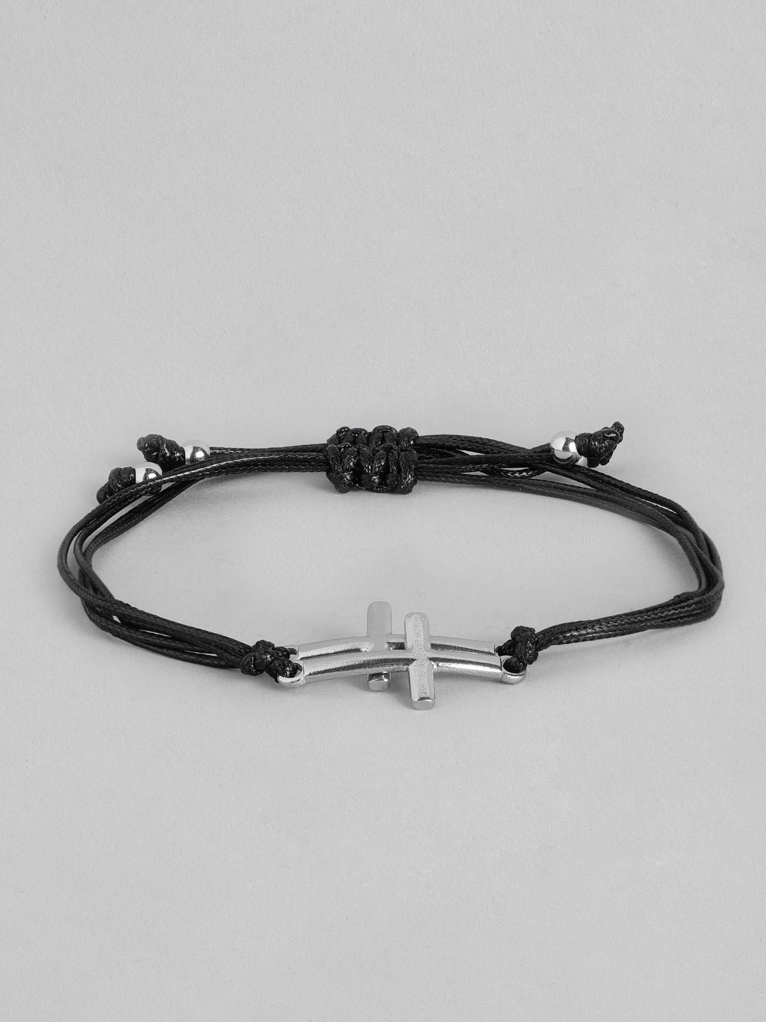 EL REGALO Unisex Pack of 2 Black & Silver-Toned Charm Bracelet - for Adults-Unisex
Style ID: 16310028