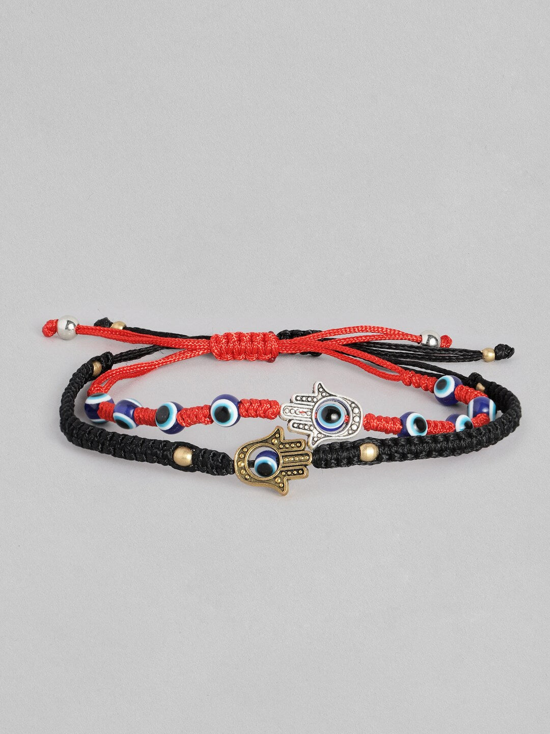 EL REGALO Unisex Pack of 2 Black & Red Charm Bracelet - for Adults-Unisex
Style ID: 16310086