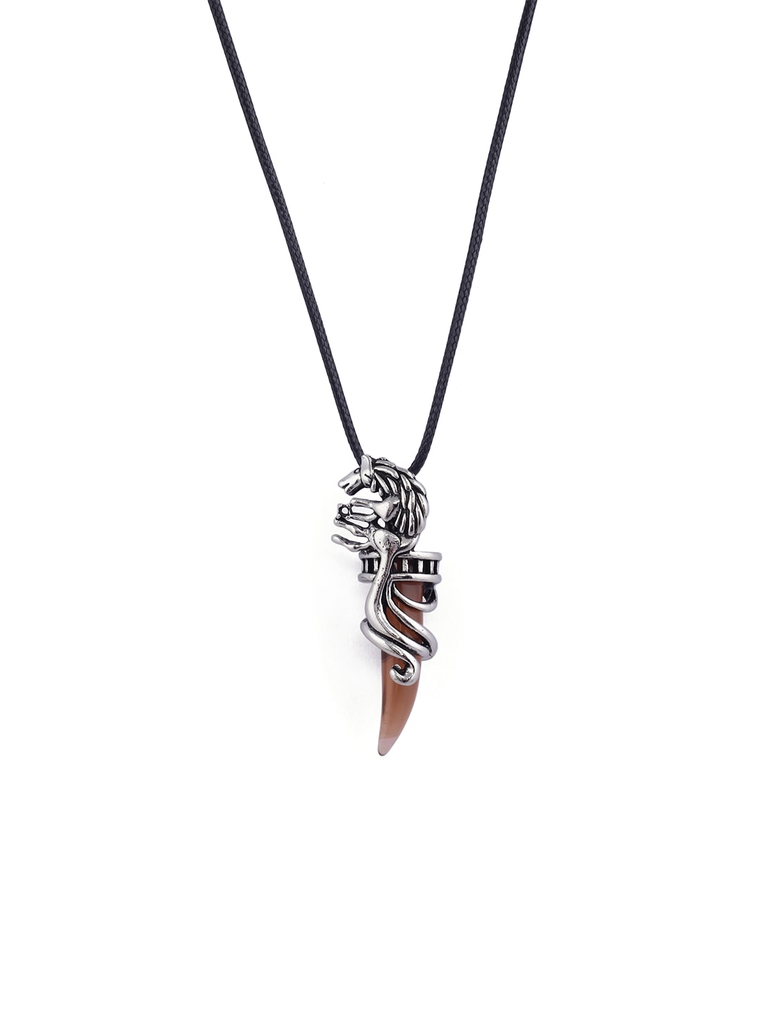 EL REGALO Unisex Brown & Silver-Plated Wolf pendent Necklace - for Adults-Unisex
Style ID: 17206396