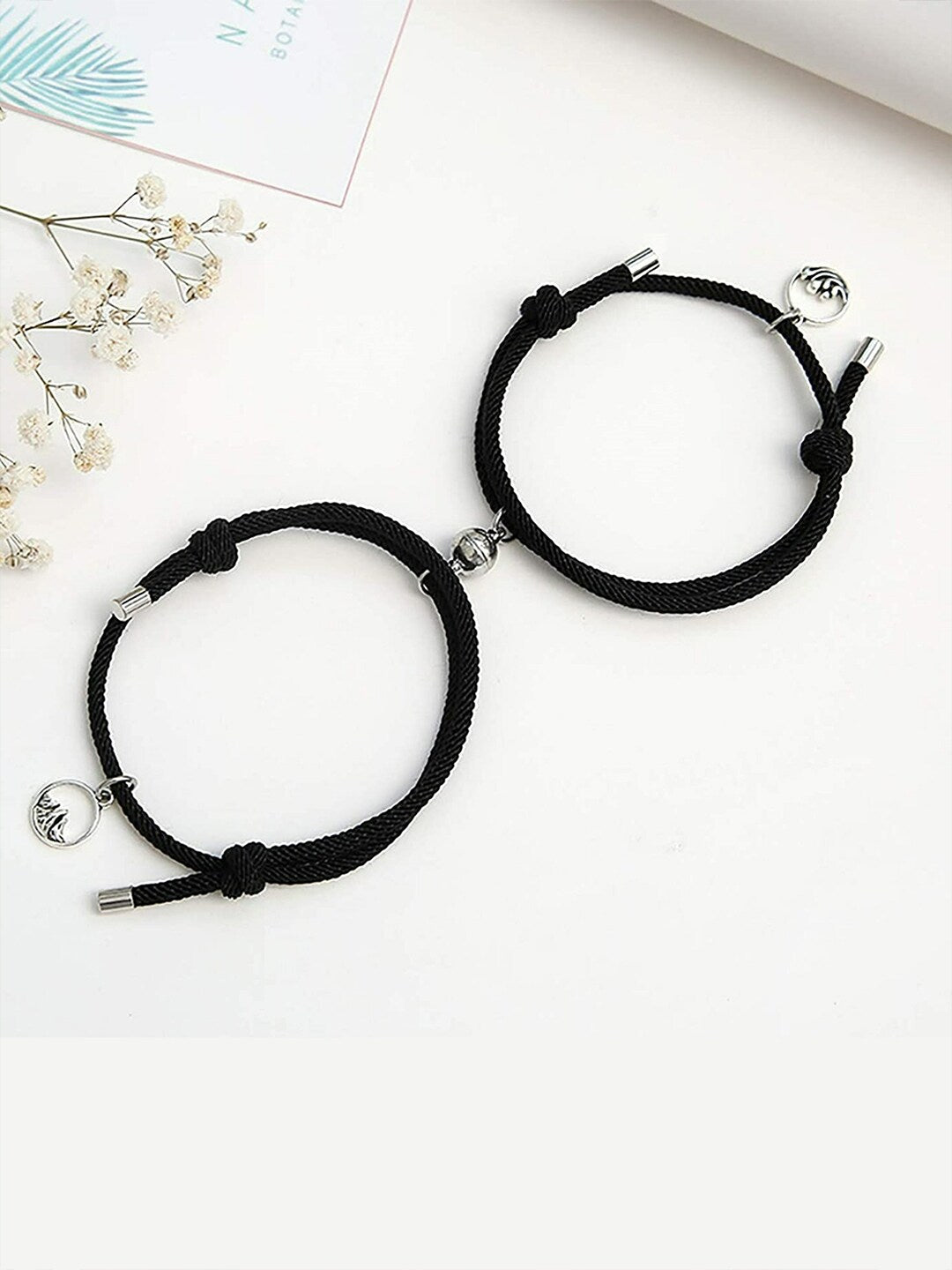 EL REGALO Men Set of 2 Black & Silver-Toned Antique Charm Bracelet - for Men
Style ID: 17047704