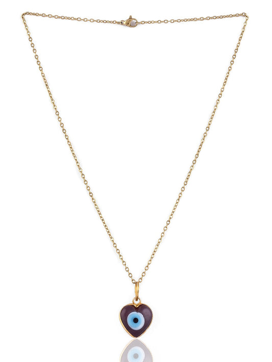 EL REGALO Women Purple & Blue Brass Evil Eye Heart Handcrafted Necklace - for Women and Girls
Style ID: 17206358