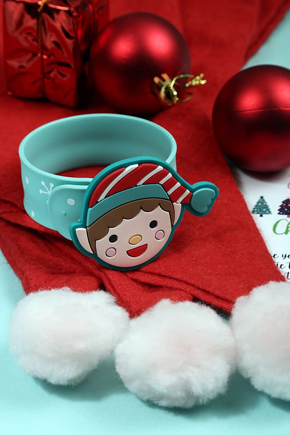 El Regalo 1 PC Slap Band for Kids: Christmas Santa, Elf, Unicorn, Butterfly, Dinosaur, Koala, angel Wing Heart- Gift for Kids on Christmas/ Birthday/ Return Gift Party Favor