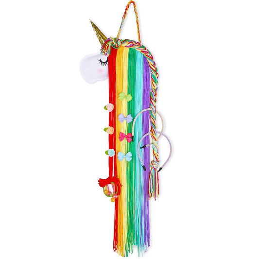El Regalo Unicorn Hair Accessories Organizer for Girls, Hair Clips Headband Holder, Hair Accessories Organizer Display Bow Hanger Hair Pin Organizer - Gift for Girls (Rainbow Color)