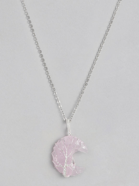 EL REGALO Pink Tree of Life Moon Shaped Handcrafted Link Necklace - for Women and Girls
Style ID: 16216030