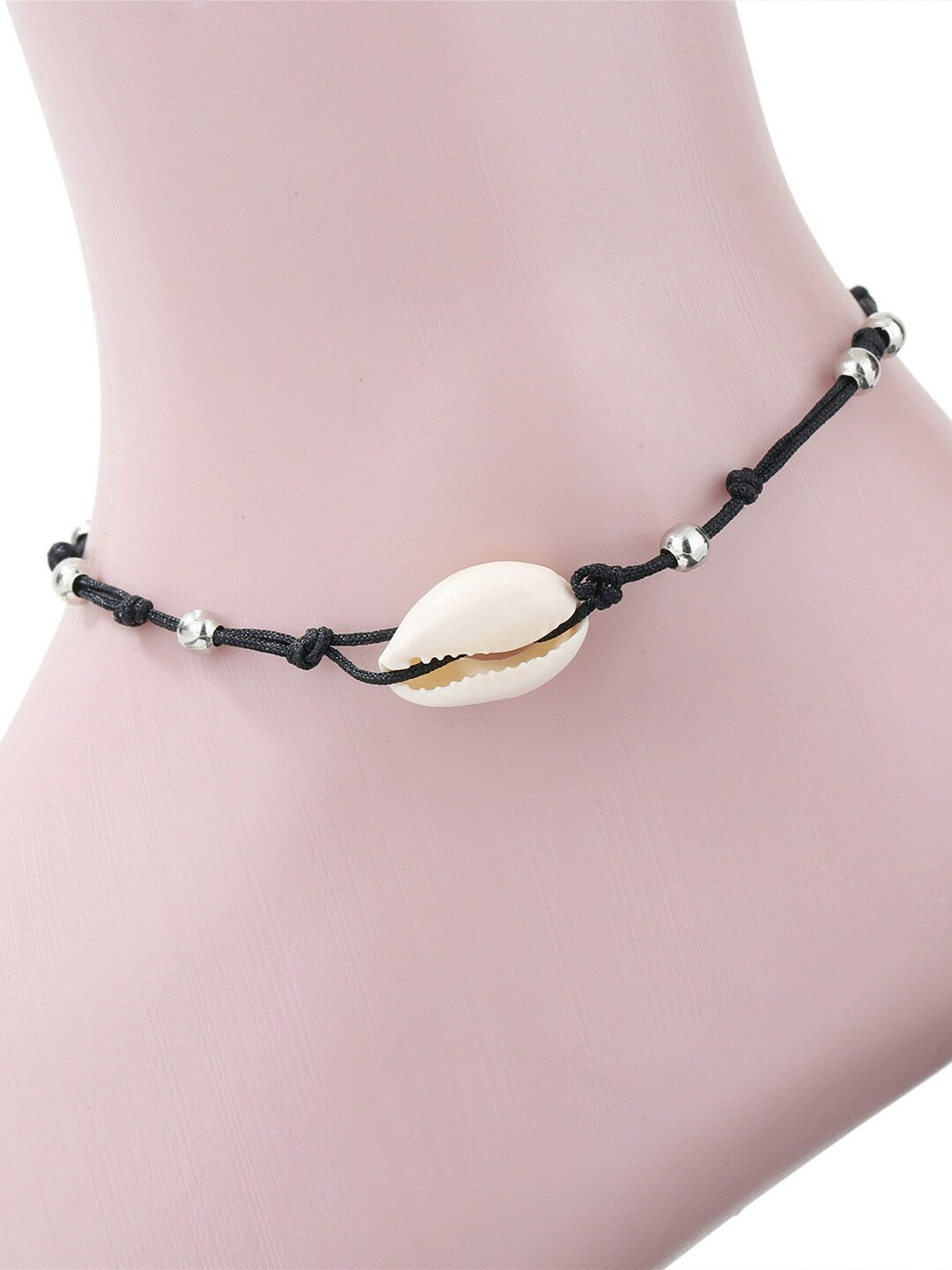 EL REGALO Black & White Shell Beaded Anklet - for Women and Girls
Style ID: 17024368