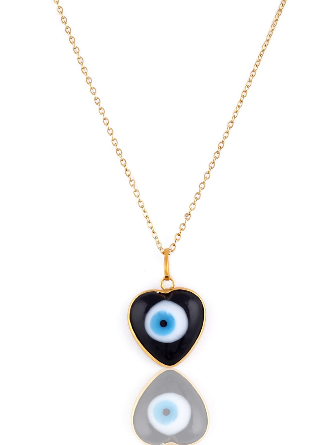 EL REGALO Purple & White Brass Evil Eye Heart Necklace - for Women and Girls
Style ID: 17206390