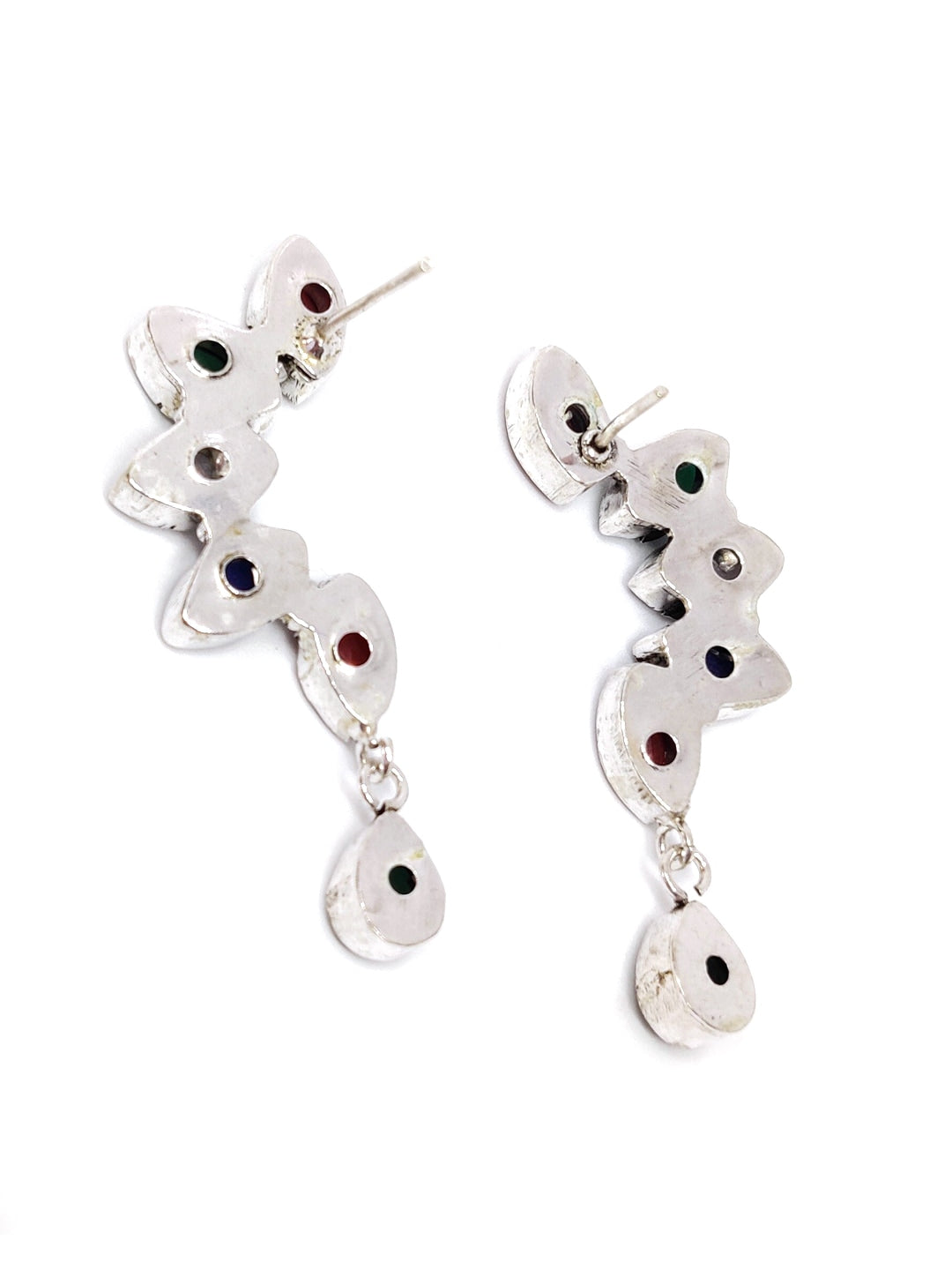 EL REGALO Red & Green Contemporary German Silver Ear Cuff Earrings - for Women and Girls
Style ID: 16770286