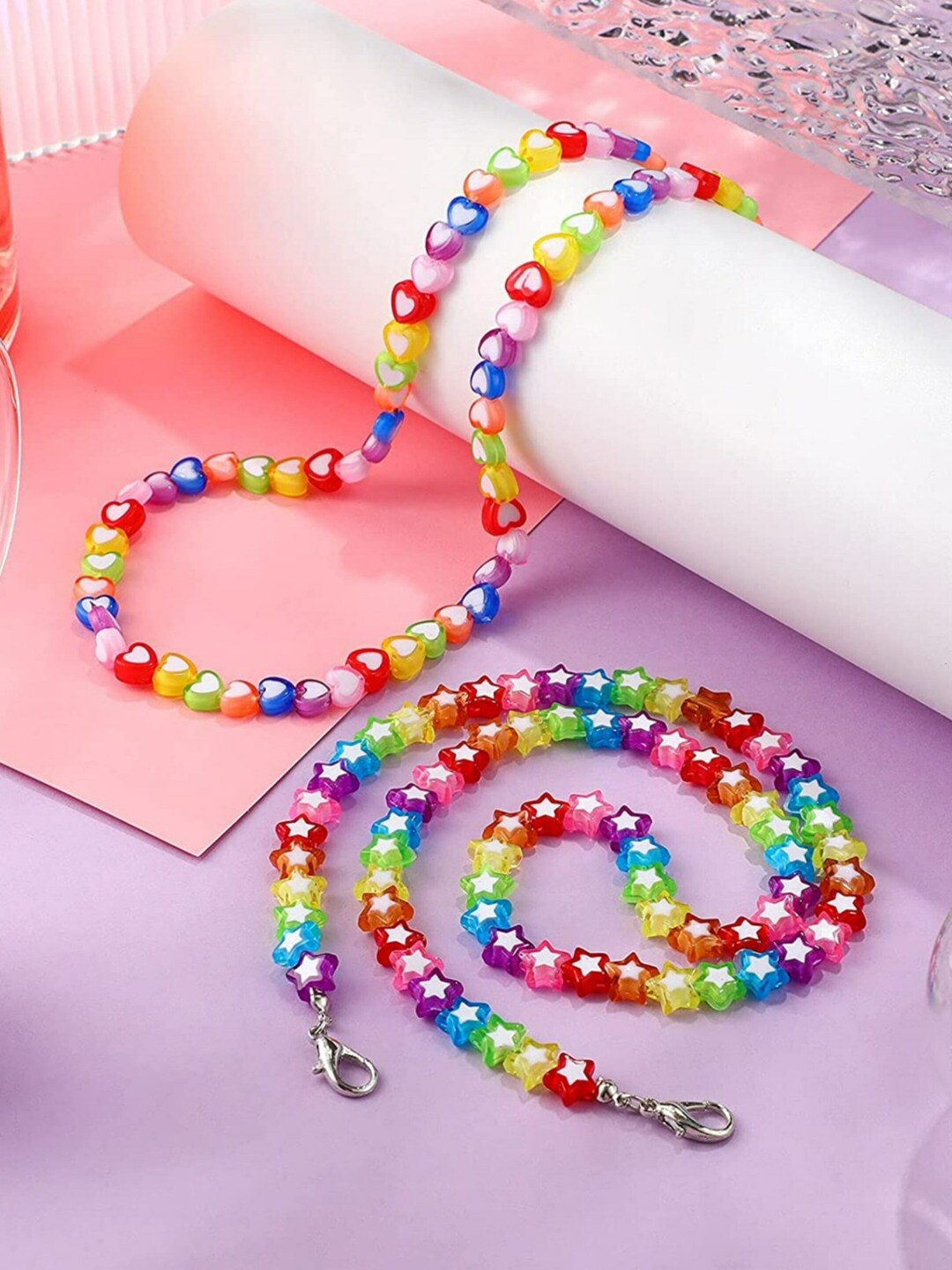 EL REGALO Girls Pack of 2 Multicolored Beaded Mask Chains - for Kids-Girls
Style ID: 16910890