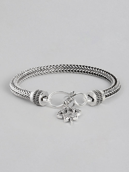 EL REGALO Men Silver-Toned Ring Bracelet - for Men
Style ID: 16310094