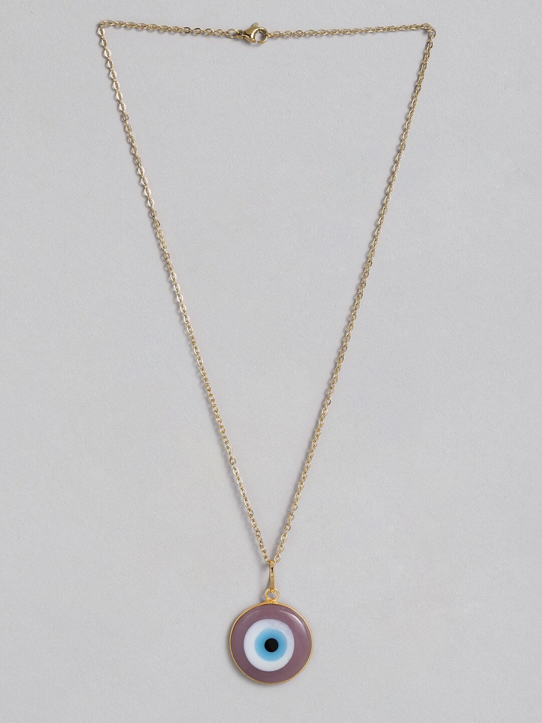 EL REGALO Purple & Gold-Toned Evil Eye Bohemian Link Necklace - for Women and Girls
Style ID: 16216016