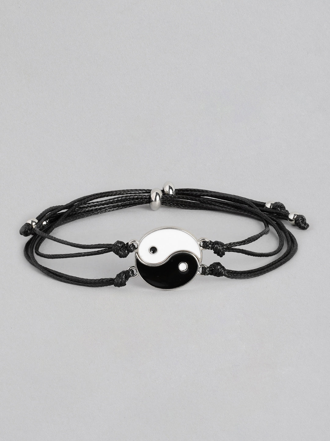 EL REGALO Unisex Pack of 2 Black & Silver-Toned Charm Bracelet - for Adults-Unisex
Style ID: 16310060