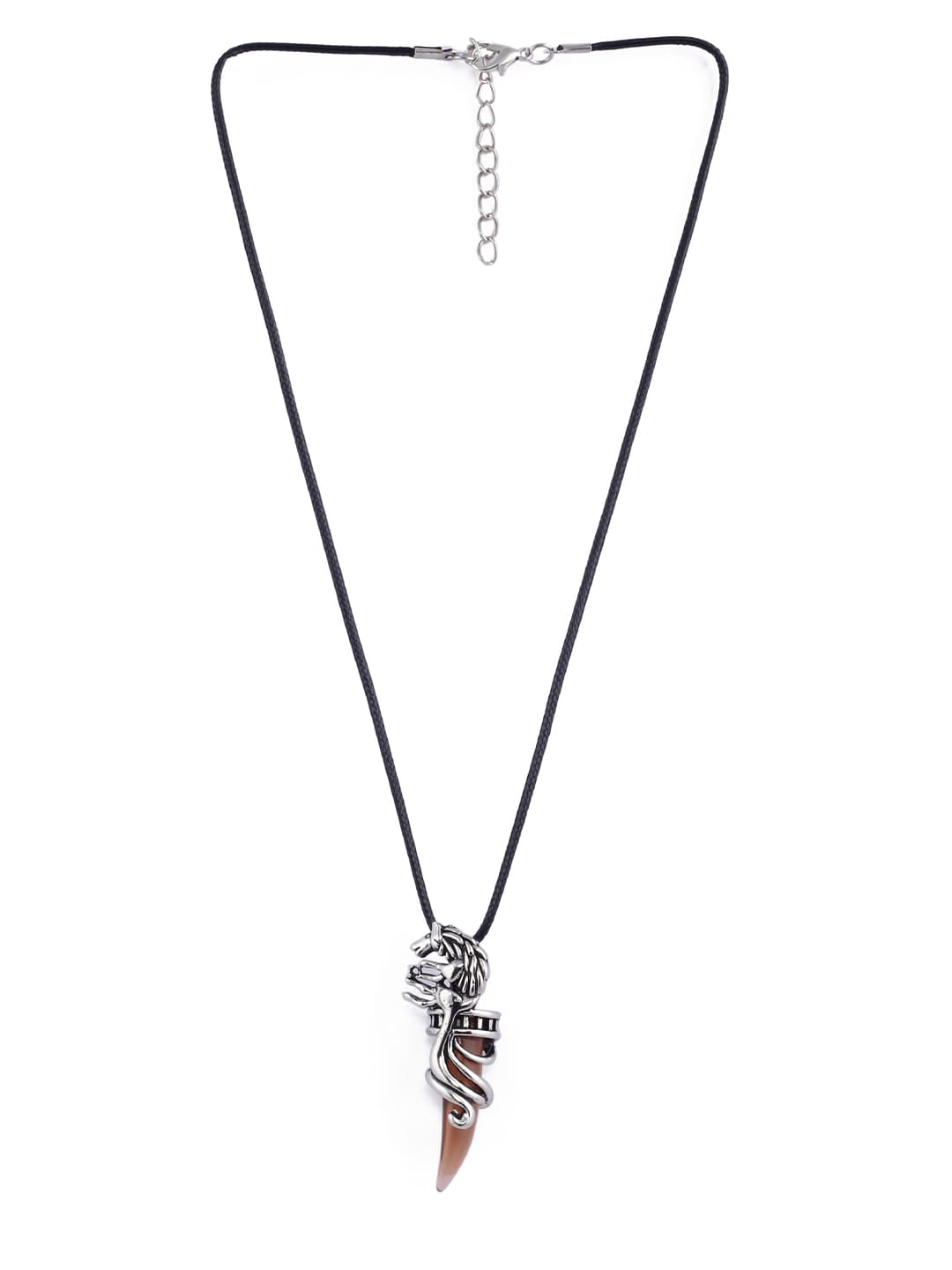 EL REGALO Unisex Brown & Silver-Plated Wolf pendent Necklace - for Adults-Unisex
Style ID: 17206396